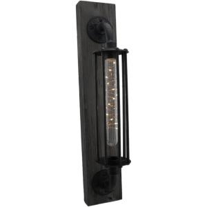 imageDeco 79 Metal Geometric Room Accent Lamp Battery Operated Table Lamp with Included Fixed LED Light Lamp 4quot x 6quot x 20quot Black