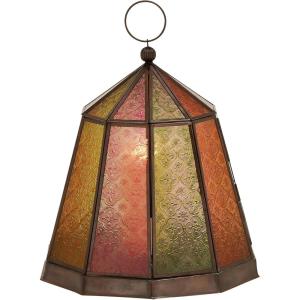 imageDeco 79 Metal Indoor Outdoor Candle Lantern Decorative Lantern Candle Holder Set of 2 Lantern 24quot 18quotH Brown17 x 14 dia