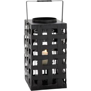 imageDeco 79 Metal Pillar Candle Lantern 8quot x 8quot x 20quot Black