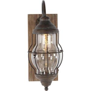 imageDeco 79 Metal Room Accent Lamp Battery Operated Table Lamp with Included Fixed LED Light Lamp 5quot x 11quot x 17quot Brown