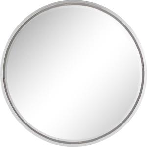 imageDeco 79 Metal Room Wall Mirror Minimalistic Round Entryway Mirror Wall Mounted Mirror 30quot x 1quot x 30quot Silver