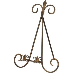 imageDeco 79 Metal Scroll Display Easel Tabletop Easel with Foldable Stand Display Stand 11quot x 10quot x 14quot Gold