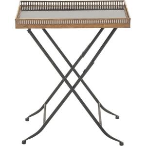 imageDeco 79 Metal Side End Accent Table End Table Side Table 21quot x 14quot x 25quot GoldGold
