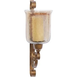 imageDeco 79 Metal Single Candle Wall Sconce 11quot x 7quot x 20quot BrownCONVENIENTLY SIZED