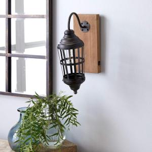 imageDeco 79 Metal Solid Wall Sconce 6quot x 11quot x 15quot Black