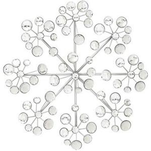 imageDeco 79 Metal Starburst Home Wall Decor Wall Sculpture with Crystal Embellishment Wall Art 16quot x 2quot x 16quot Silver