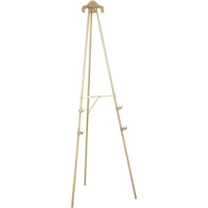 imageDeco 79 Metal Tall Adjustable Display Stand Easel with Bow Top 25quot x 32quot x 65quot Gold20 x 21 x 55
