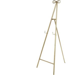 imageDeco 79 Metal Tall Adjustable Display Stand Easel with Bow Top 25quot x 32quot x 65quot Gold20 x 27 x 53