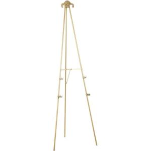 imageDeco 79 Metal Tall Adjustable Display Stand Easel with Bow Top 25quot x 32quot x 65quot Gold22 x 23 x 67