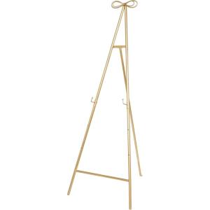 imageDeco 79 Metal Tall Adjustable Display Stand Easel with Bow Top 25quot x 32quot x 65quot Gold25 x 32 x 65