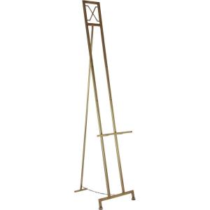 imageDeco 79 Metal Tall Adjustable Minimalist Display Stand Easel with Chain Support 16quot x 23quot x 54quot WhiteGold