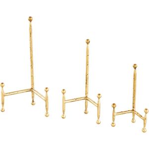 imageDeco 79 Modern Metal Rectangle Ball Details Easel 14quot 12quot 10quot 8quotH BlackGold