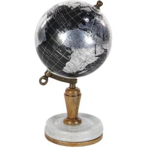 imageDeco 79 Plastic Globe with Marble Base 5quot x 5quot x 10quot BlackBlack
