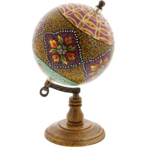 imageDeco 79 Plastic Globe with Marble Base 5quot x 5quot x 10quot BlackMulticoloredBrown