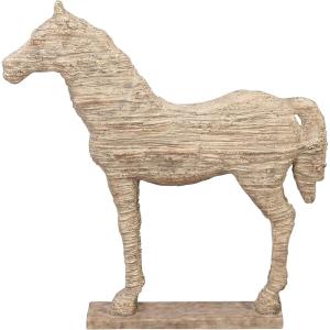 imageDeco 79 Polystone Horse Decorative Sculpture Home Decor Statue Accent Figurine 22quot x 7quot x 25quot BrownBeige
