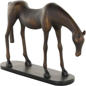 imageDeco 79 Polystone Horse Decorative Sculpture Home Decor Statue Accent Figurine 22quot x 7quot x 25quot BrownBronze