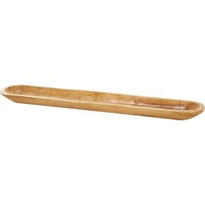 imageDeco 79 Teak Wood Handmade Living Room Decor Tray Live Edge Ottoman Tray Serving Tray 27quot x 6quot x 3quot Brown36 x 7 x 3