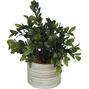 imageDeco 79 The Novogratz Faux Foliage Eucalyptus Artificial Plant with Realistic Leaves and Patterned Porcelain Pot 9quot x 9quot x 11quot Green