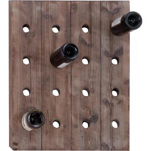 imageDeco 79 Wood 16 Bottle Wall Wine Rack 21quot x 4quot x 25quot Brown21 x 4 x 25