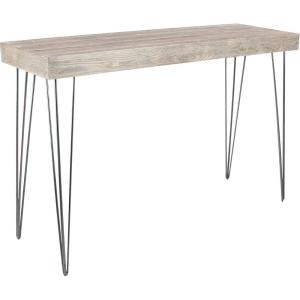 imageDeco 79 Wood Rectangle Console Table with Black Metal Hairpin Legs 47quot x 15quot x 31quot BrownBrown