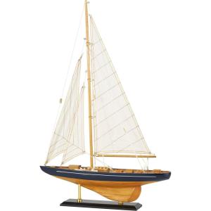 imageDeco 79 Wood Sail Boat Decorative Sculpture Home Decor Statue with Lifelike Rigging Accent Figurine 15quot x 3quot x 14quot BeigeBrown
