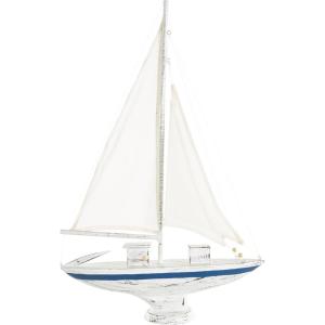 imageDeco 79 Wood Sail Boat Decorative Sculpture Home Decor Statue with Lifelike Rigging Accent Figurine 15quot x 3quot x 14quot BeigeWhite
