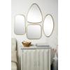 imageCosmoLiving by Cosmopolitan Glam Wood Wall Mirror 4 PIECES CONVENIENTLY SIZED Gold