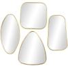 imageCosmoLiving by Cosmopolitan Glam Wood Wall Mirror 4 PIECES CONVENIENTLY SIZED Gold