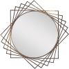 imageDeco 79 Metal Geometric Wall Mirror 42quot x 2quot x 42quot BlackBlack