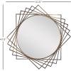 imageDeco 79 Metal Geometric Wall Mirror 42quot x 2quot x 42quot BlackBlack