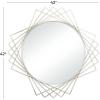 imageDeco 79 Metal Geometric Wall Mirror 42quot x 2quot x 42quot BlackSilver