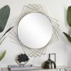 imageDeco 79 Metal Geometric Wall Mirror 42quot x 2quot x 42quot BlackSilver