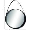 imageDeco 79 Metal Hanging Wall Mirror Set of 3 20quot 13quot 10quotW Dark GrayBlack