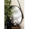 imageDeco 79 Metal Hanging Wall Mirror Set of 3 20quot 13quot 10quotW Dark GrayBlack