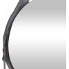 imageDeco 79 Metal Hanging Wall Mirror Set of 3 20quot 13quot 10quotW Dark GrayBlack