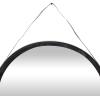 imageDeco 79 Metal Hanging Wall Mirror Set of 3 20quot 13quot 10quotW Dark GrayBlack