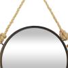 imageDeco 79 Metal Hanging Wall Mirror Set of 3 20quot 13quot 10quotW Dark GrayBrown