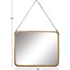 imageDeco 79 Metal Hanging Wall Mirror Set of 3 20quot 13quot 10quotW Dark GrayGold