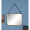imageDeco 79 Metal Hanging Wall Mirror Set of 3 20quot 13quot 10quotW Dark GrayGold