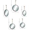 imageDeco 79 Metal Hanging Wall Mirror Set of 3 20quot 13quot 10quotW Dark GrayGray