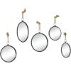 imageDeco 79 Metal Hanging Wall Mirror Set of 3 20quot 13quot 10quotW Dark GrayGray
