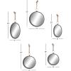 imageDeco 79 Metal Hanging Wall Mirror Set of 3 20quot 13quot 10quotW Dark GrayGray