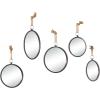 imageDeco 79 Metal Hanging Wall Mirror Set of 3 20quot 13quot 10quotW Dark GrayGray