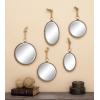 imageDeco 79 Metal Hanging Wall Mirror Set of 3 20quot 13quot 10quotW Dark GrayGray