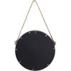 imageDeco 79 Metal Hanging Wall Mirror Set of 3 20quot 13quot 10quotW Dark GrayGrey