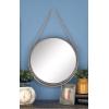 imageDeco 79 Metal Hanging Wall Mirror Set of 3 20quot 13quot 10quotW Dark GrayGrey