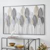 imageDeco 79 Metal Leaf Home Wall Decor Tall CutOut Wall Sculpture with Intricate Laser Cut Designs Wall Art 59quot x 1quot x 37quot BronzeBronze
