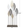 imageDeco 79 Metal Leaf Home Wall Decor Tall CutOut Wall Sculpture with Intricate Laser Cut Designs Wall Art 59quot x 1quot x 37quot BronzeBronze
