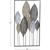 imageDeco 79 Metal Leaf Home Wall Decor Tall CutOut Wall Sculpture with Intricate Laser Cut Designs Wall Art 59quot x 1quot x 37quot BronzeBronze