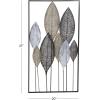 imageDeco 79 Metal Leaf Home Wall Decor Tall CutOut Wall Sculpture with Intricate Laser Cut Designs Wall Art 59quot x 1quot x 37quot BronzeBronze